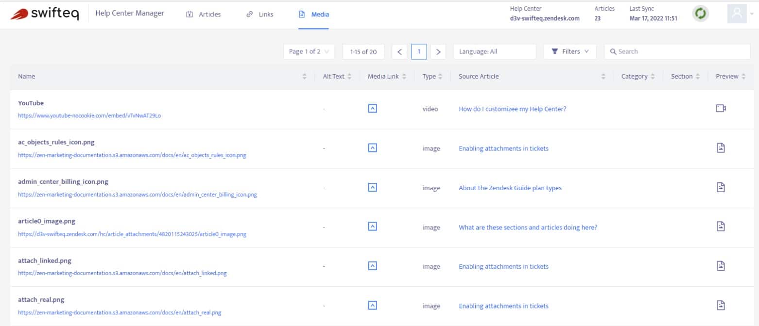 One Place to View and Manage the Media Files