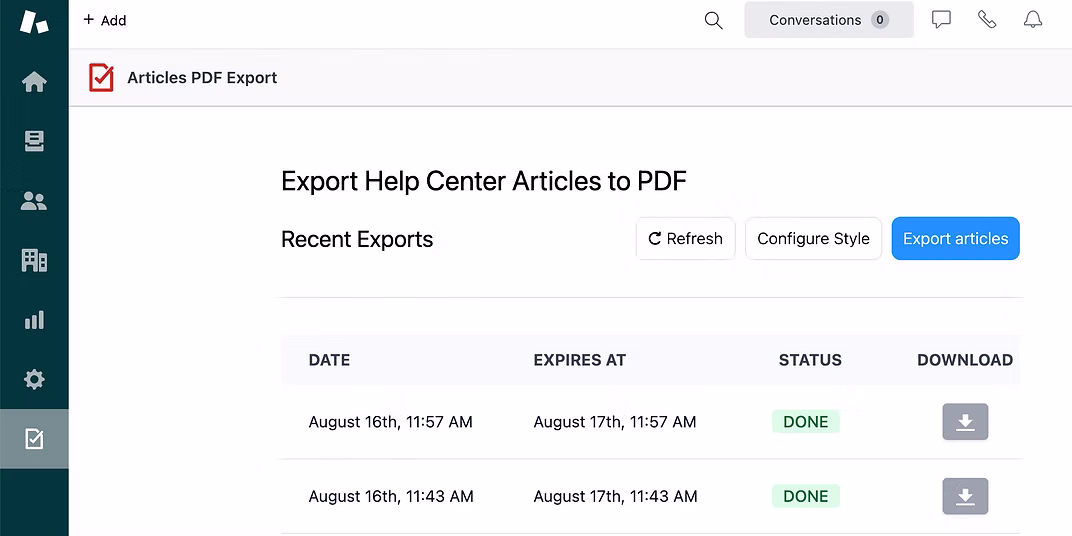 Zendesk integration